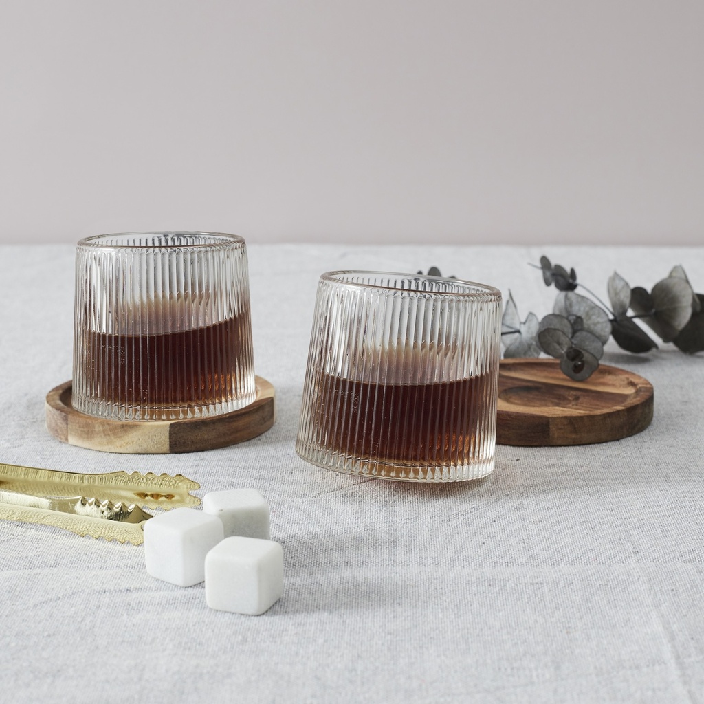 Duo De Verres à Dégustation Et Leur Support En Acacia. Les Verres De 16cl Sont Pourvus D'un Fond Culbuto Et Leur Finition Est Ciselée. Le Mariage I