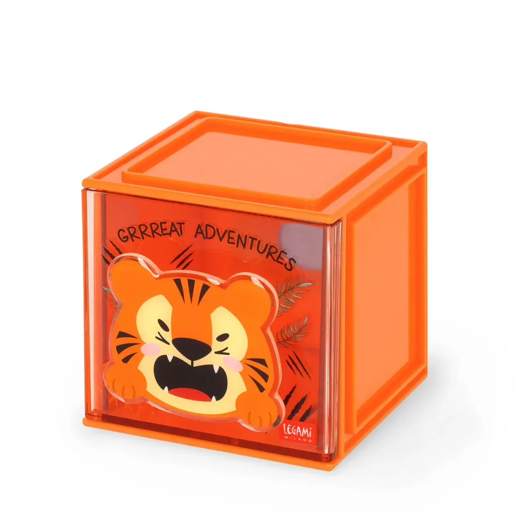 Boite empilable de bureau tigre