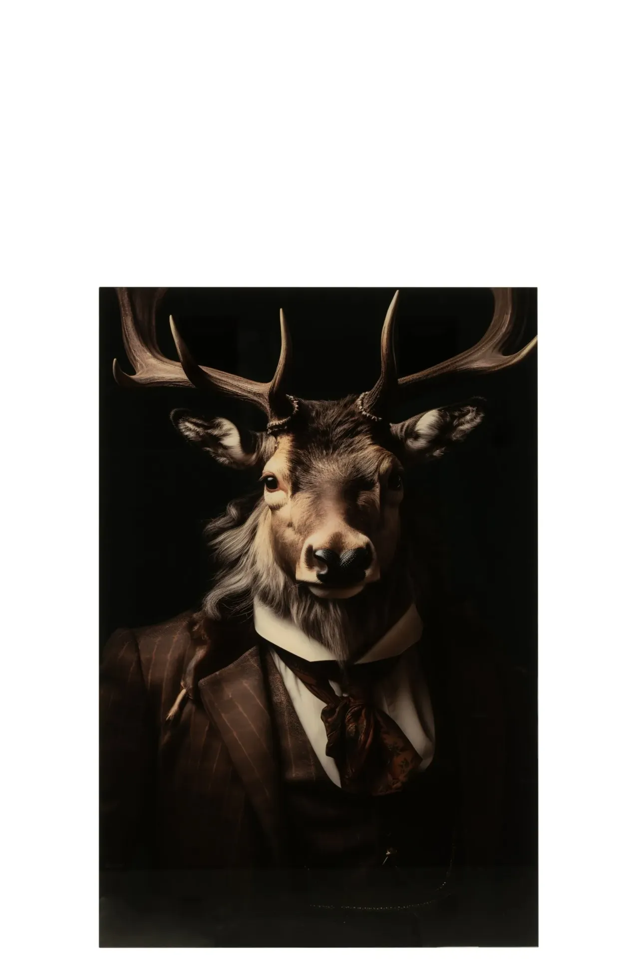 DECO MUR CERF SUR VERRE MIX (60x0.4x90cm)