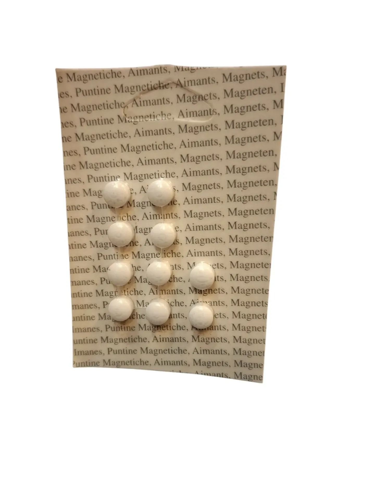 [10ABC-0] BLISTER AIMANT BLANC 10P 10ABC