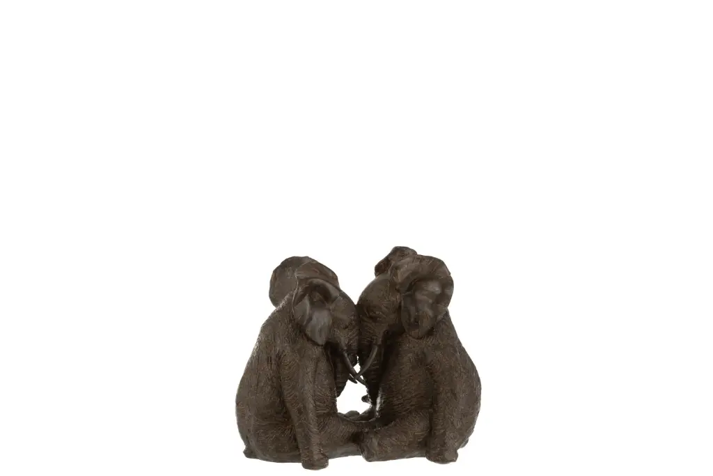 [21533] COUPLE ELEPHANT RES MAR F S (24x13x19.5cm)