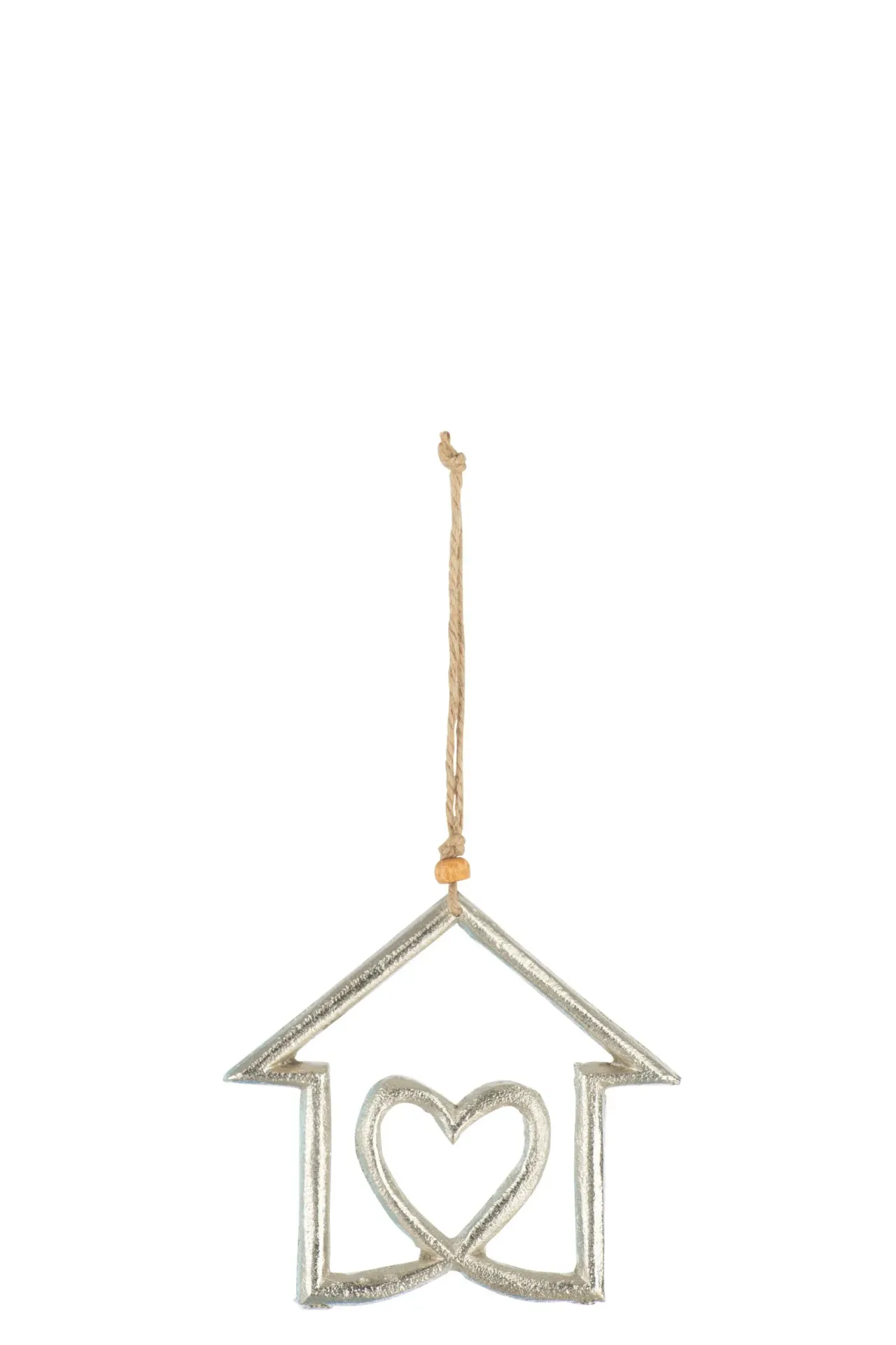[25813] MAISON COEUR SUSP ALU ARG (12x1x23.5cm)