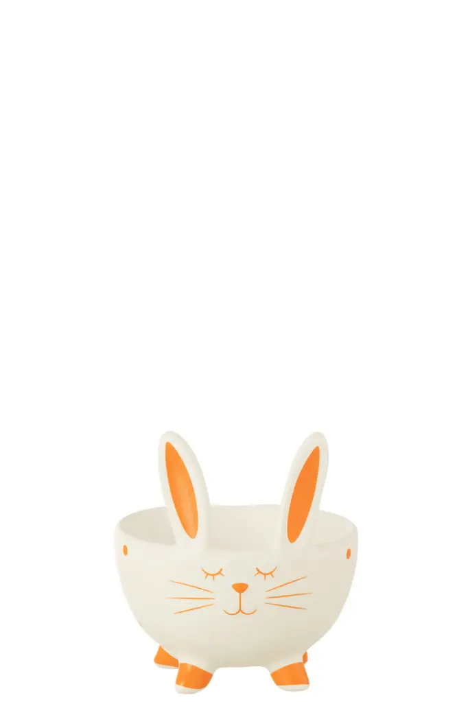 [32120] BOL LAPIN ORANGE CER L (13x13x14cm)