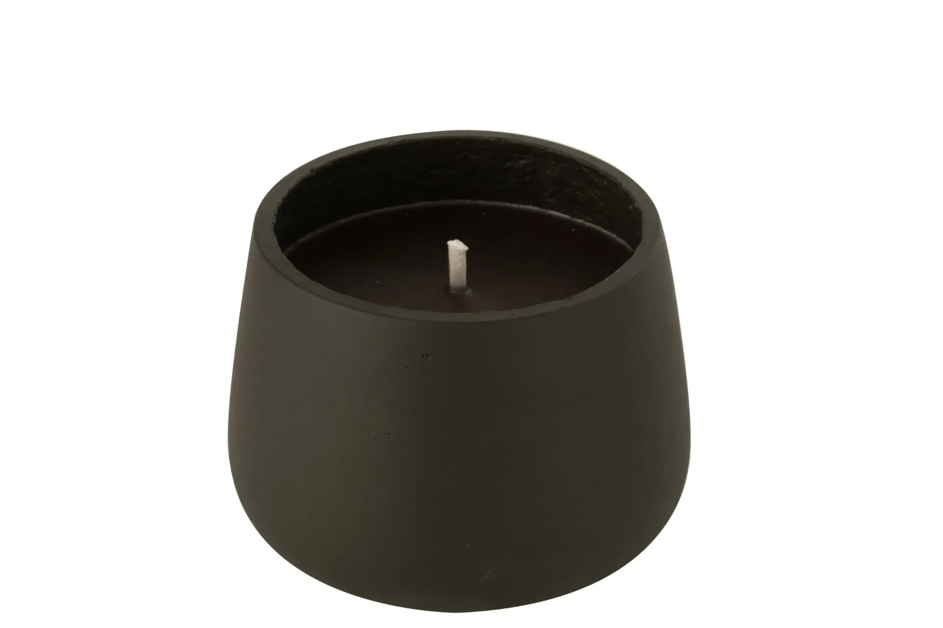 Bougie Extérieure Ciment Noir Medium 31h  (18x18x13.5cm)
