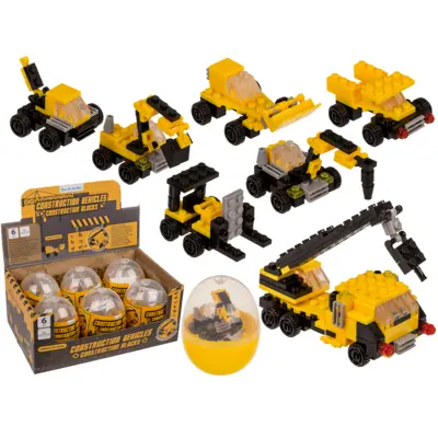 Blocs construction, vehicules de chantier