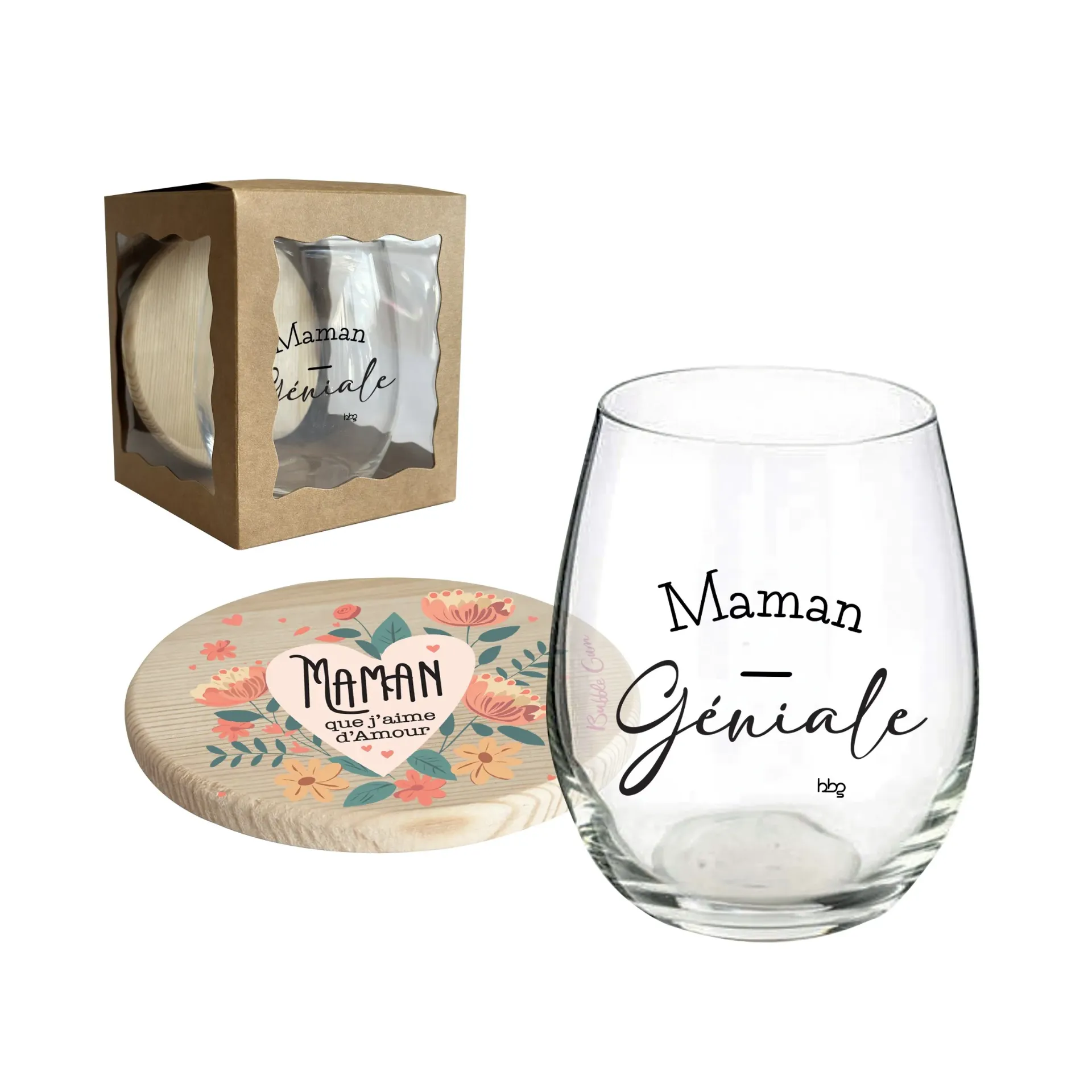 Verre et dessous de verre - Maman géniale