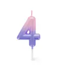 Bougie anniversaire rose 4