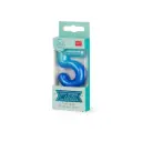 Bougie anniversaire bleu 5