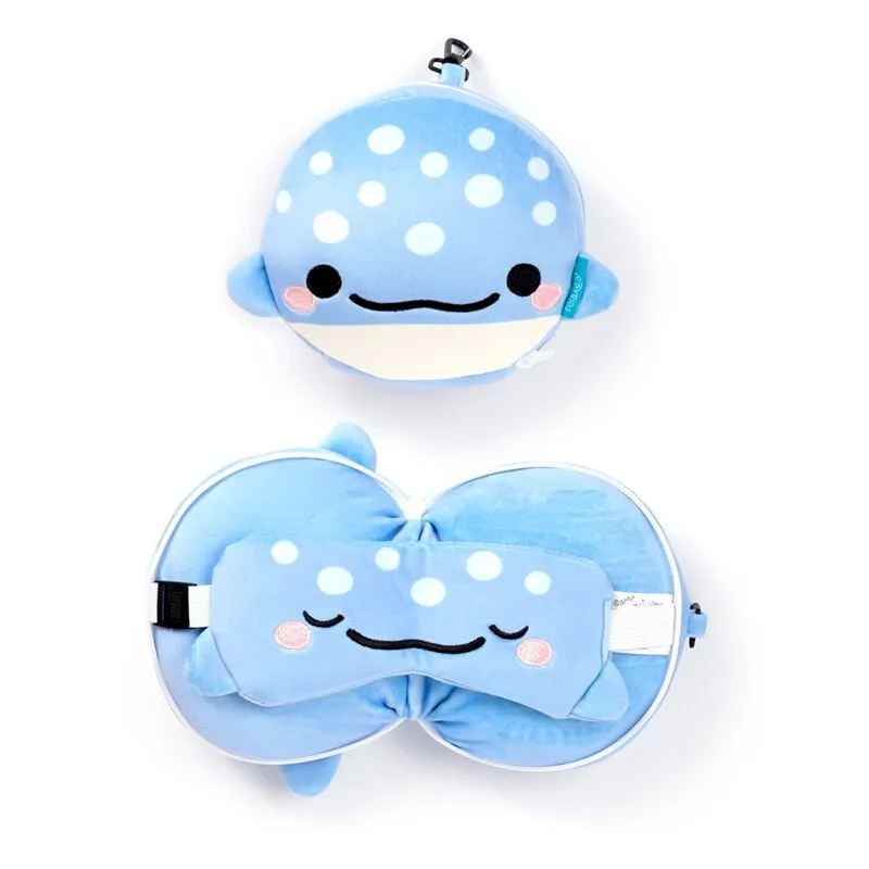 [CUSH348] Coussin de voyage  et masque yeux Baleine