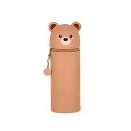 [KA0011] TROUSSE À CRAYONS EN SILICONE 2 EN 1 - KAWAII – OURS