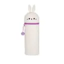 TROUSSE À CRAYONS EN SILICONE 2 EN 1 - KAWAII – LAPIN