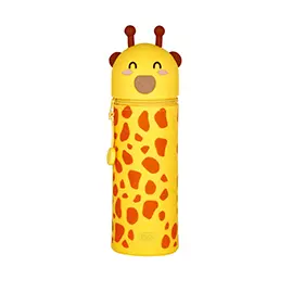TROUSSE À CRAYONS EN SILICONE 2 EN 1 - KAWAII – GIRAFE