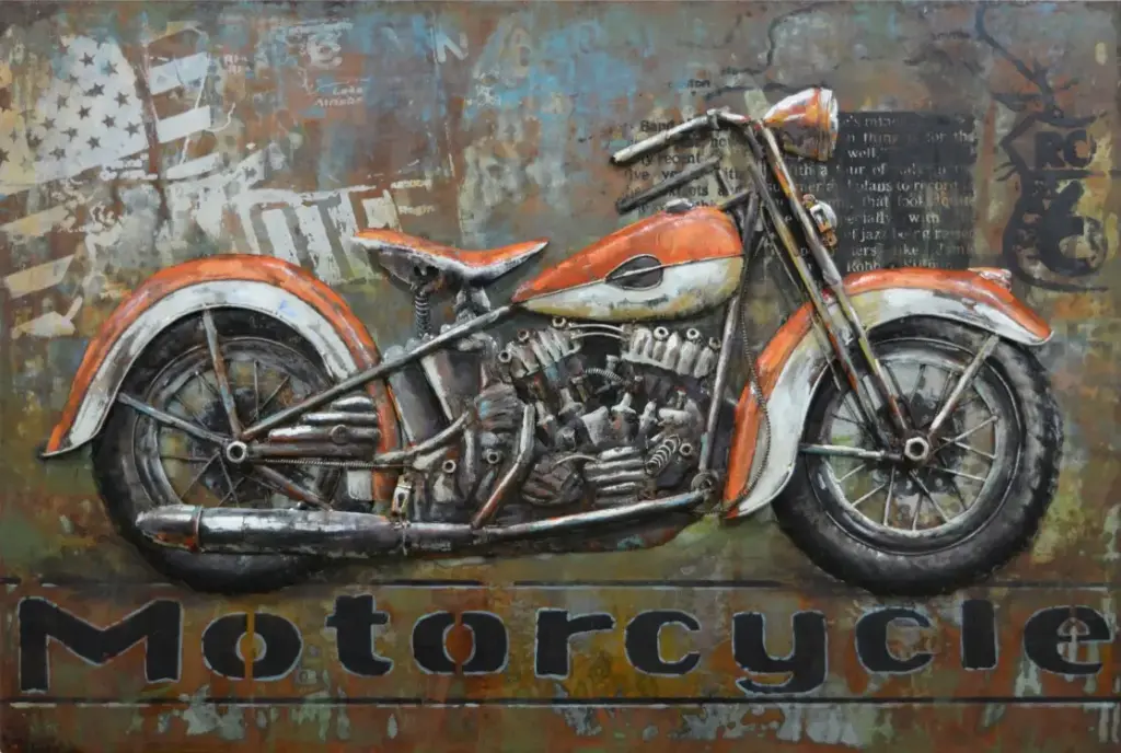 [MD001400] Tableau métal moto 80X120CM