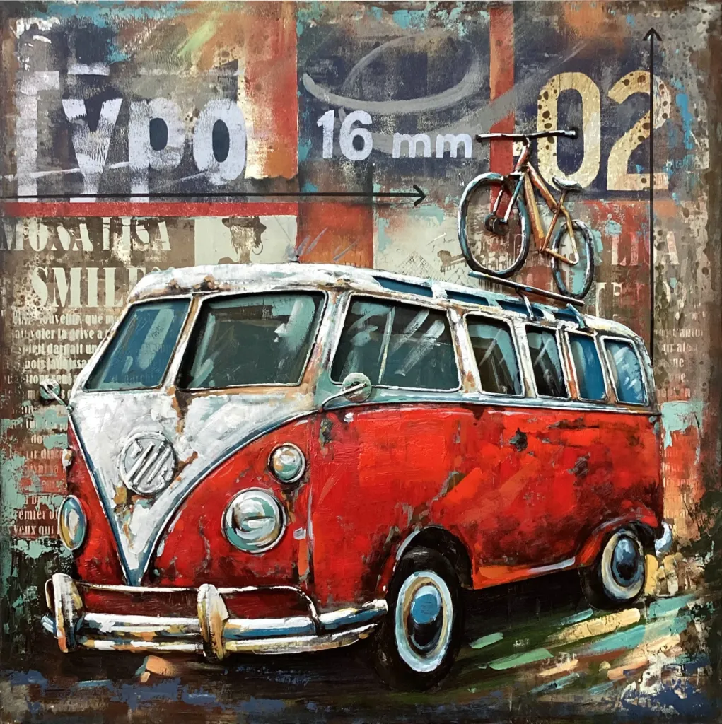 Tableau En Metal Combi 60X60