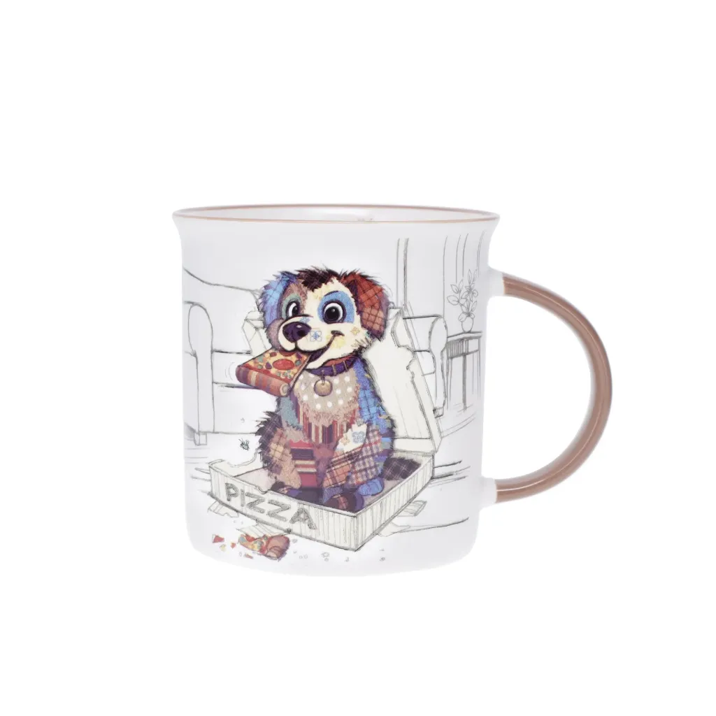 [POMUG21U213 ] MUG TIMBALE DROIT M 320 ML KOOK CHIOT GOURMAND