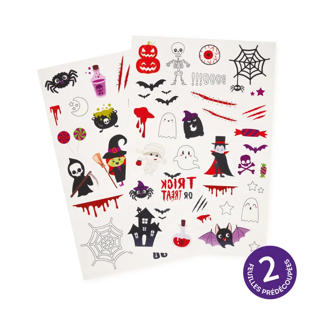 Tatouages Éphémères - Halloween - Tattoos 