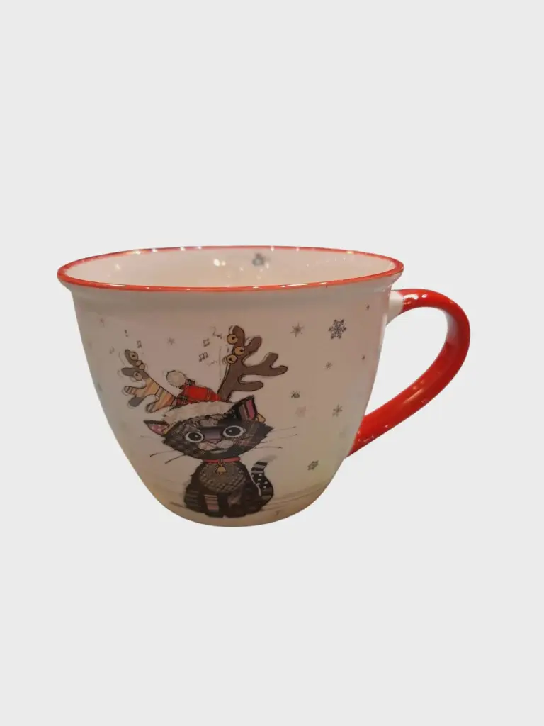 [POBOL21U218 ] BOL TIMBALE A ANSE 550 ML KOOKS NOEL CHAT NOIR 