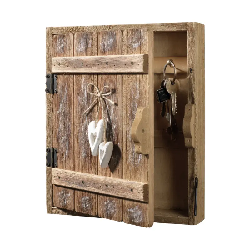 Boite à clés en bois coeur