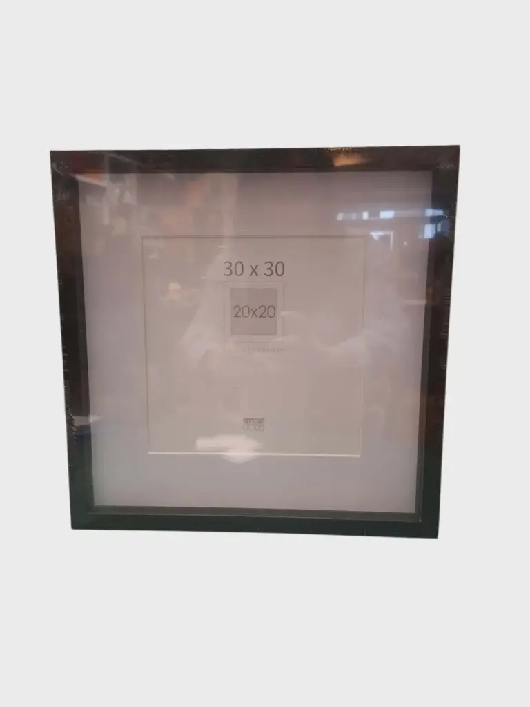 Cadre boitier noir 30x30 pp 20x20