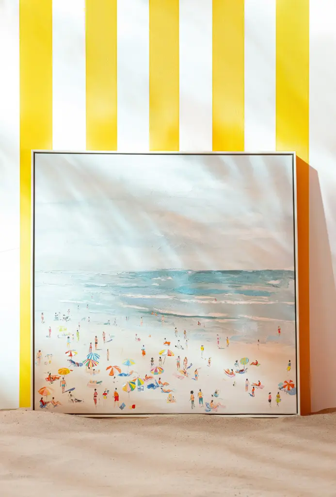[62274)] Tableau Beach Acrylique Multicolore