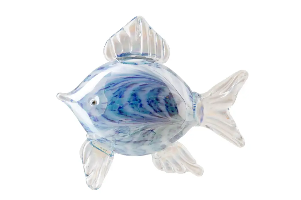 Presse-Papier poisson Verre Bleu