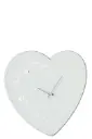 Horloge Murale Cœur Verre Blanc