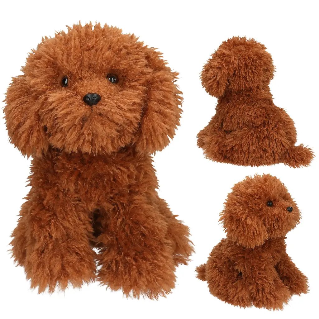 [14057] TOPModel Peluche chien Teddy marron 30 cm