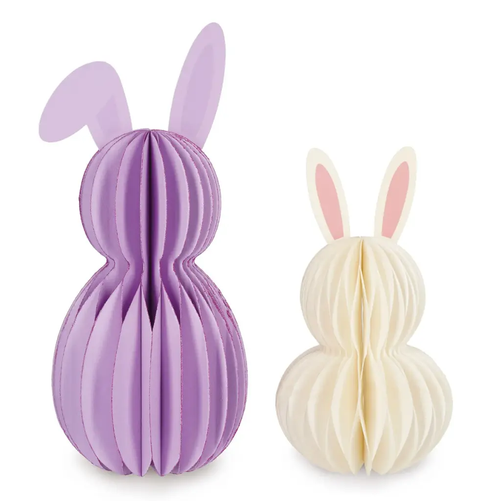 [PEB0001] Set de deux lapins pliables en papier