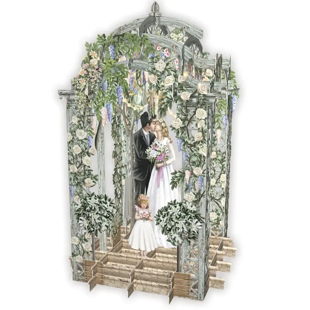 [3D046] Carte 3D tonnelle mariage