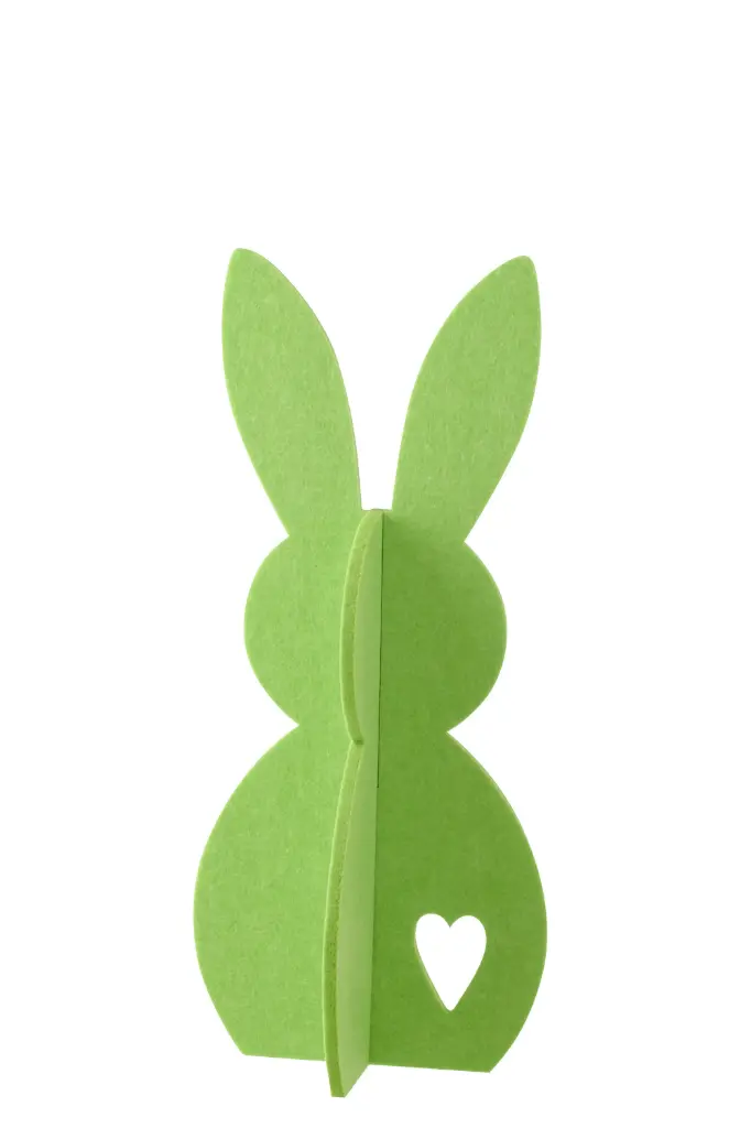 [61894] LAPIN FEUTRE VERT MEDIUM (24x18x48cm)