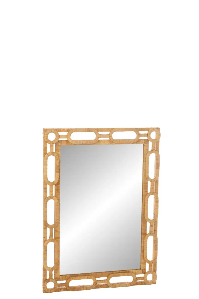 Miroir Mural Ring Rotin Naturel Small  (75x5x101,5cm)