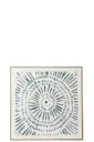 Tableau Circle Bois De Pin Blanc/Bleu (80x80x3,8cm)