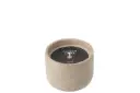 Bougie D'extérieur 16h Rond Paraffine Beige Clair Small (14x14x11cm)