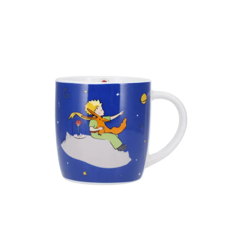 MUG ARRONDI DROIT 350 ML + BOITE OUVERTE LE PETIT PRINCE BLEU