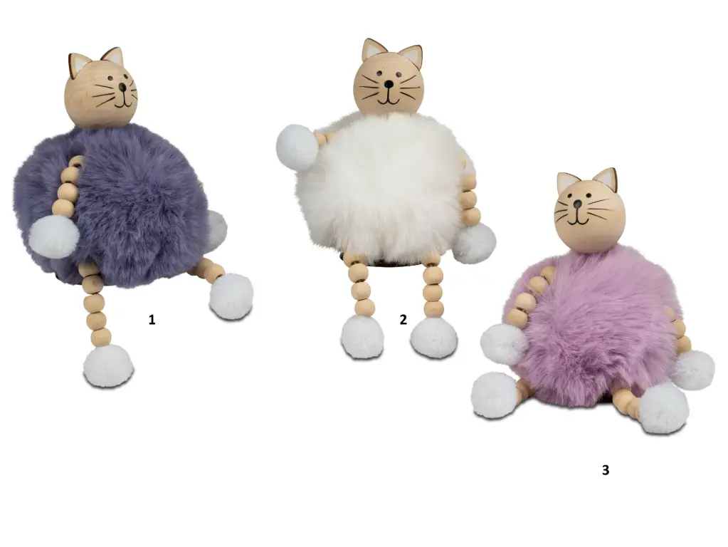 [5 83 30 7] Chat assis boulle 15cm