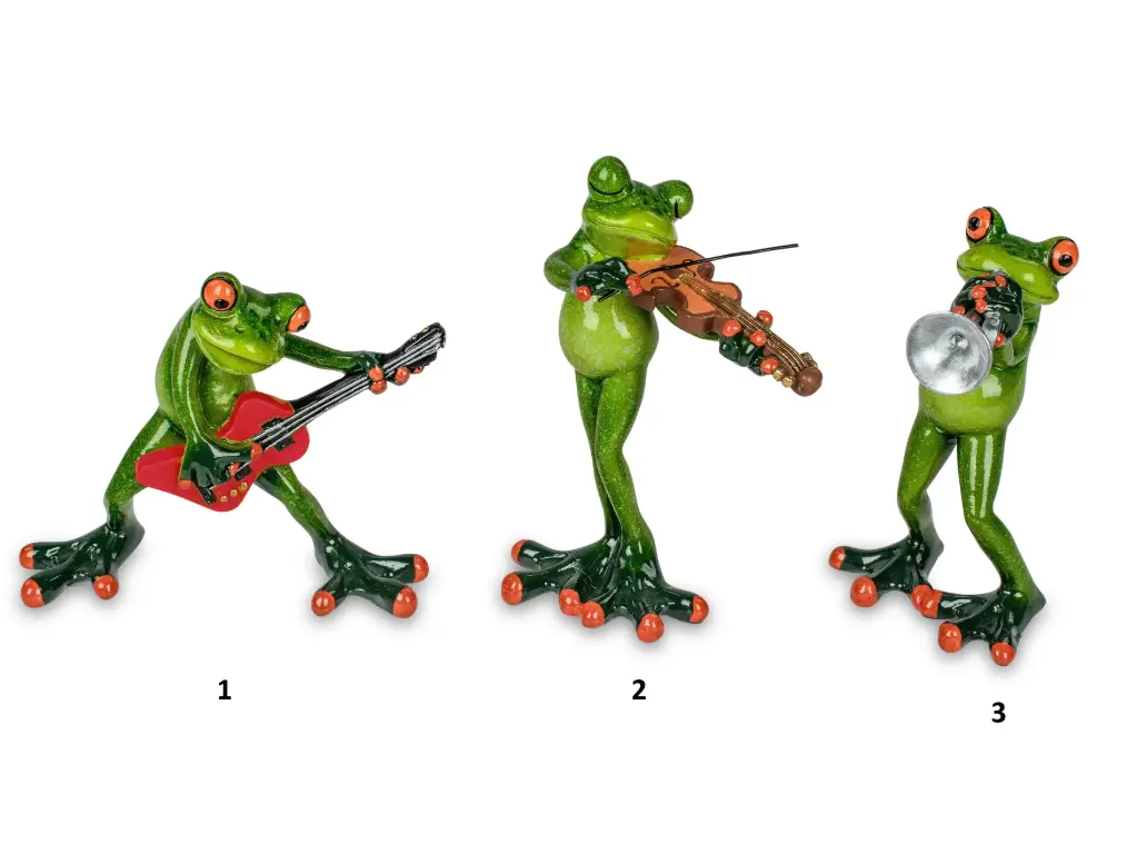 Grenouille musicienne 14cm