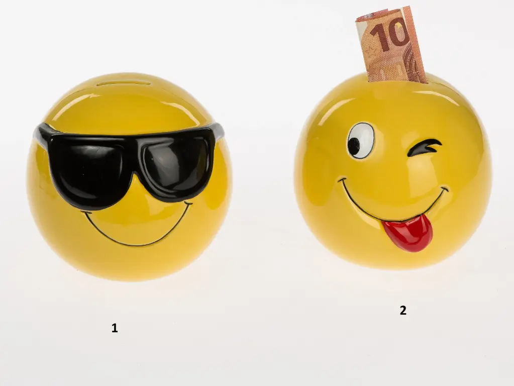 [7 50 25 9] Tirelire smiley 14cm