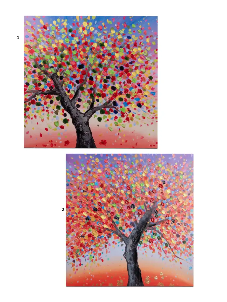 [6 79 14 7] Toile arbre multicolore