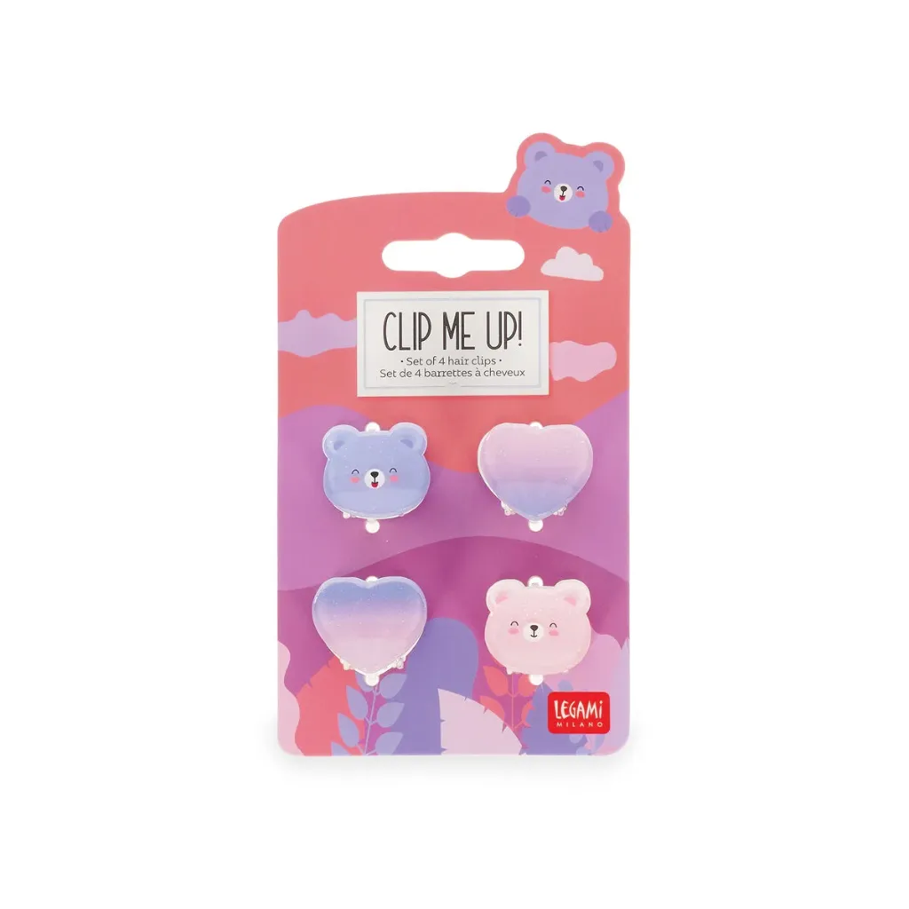 Set de 4 Mini Barrettes à Cheveux Teddy - Clip me up!