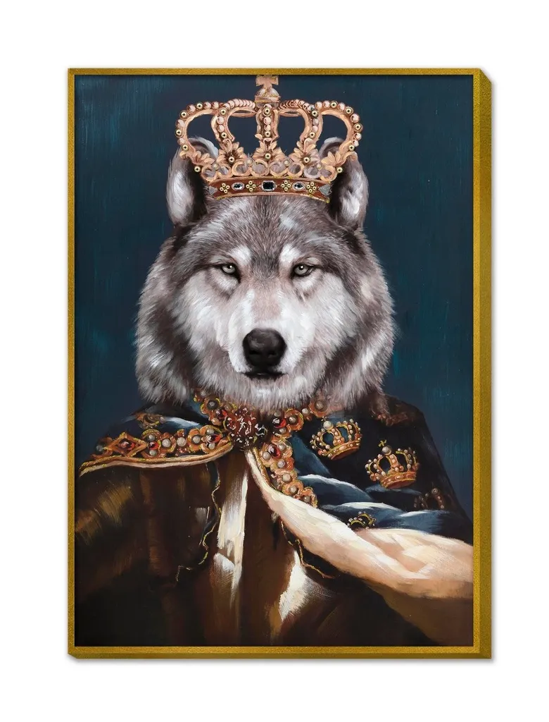 Canvas Avec Cadre Loup