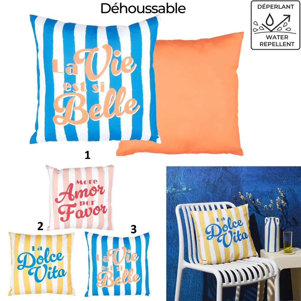 COUSSIN DEPERLANT DOLCE VITA 40X40CM