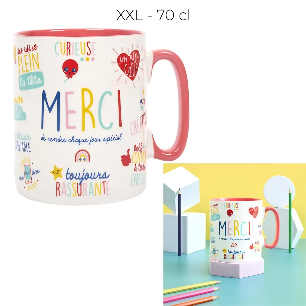 MUG XXL MERCI  70CL