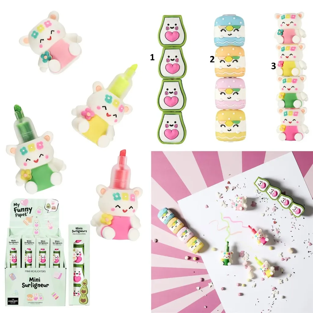 MINI SURLIGNEURS KAWAII