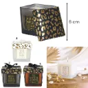 BOUGIE PARFUMEE CARRE 8CM LEOPARD