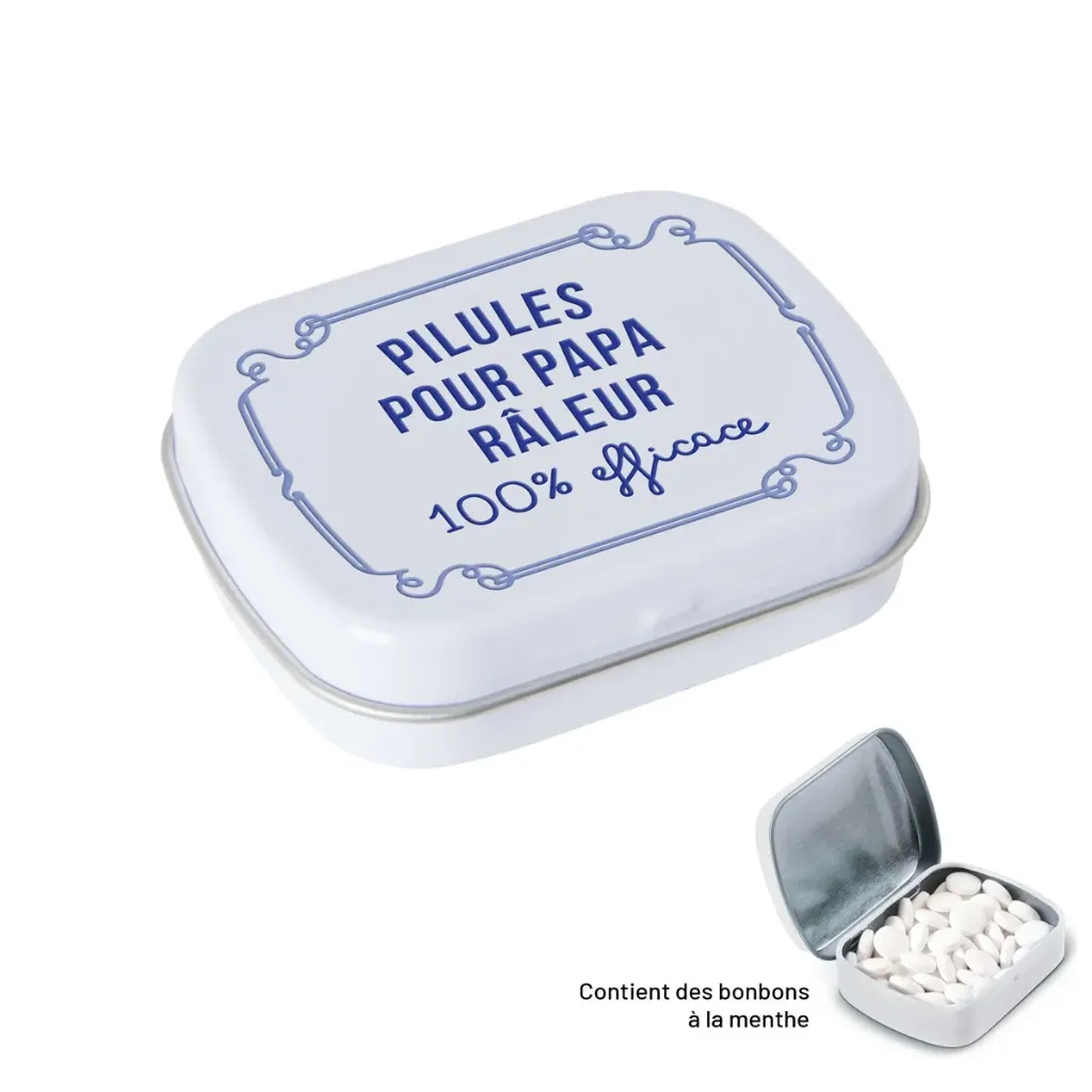 [BB043] Boite à bonbons -Pilules pour papa râleur