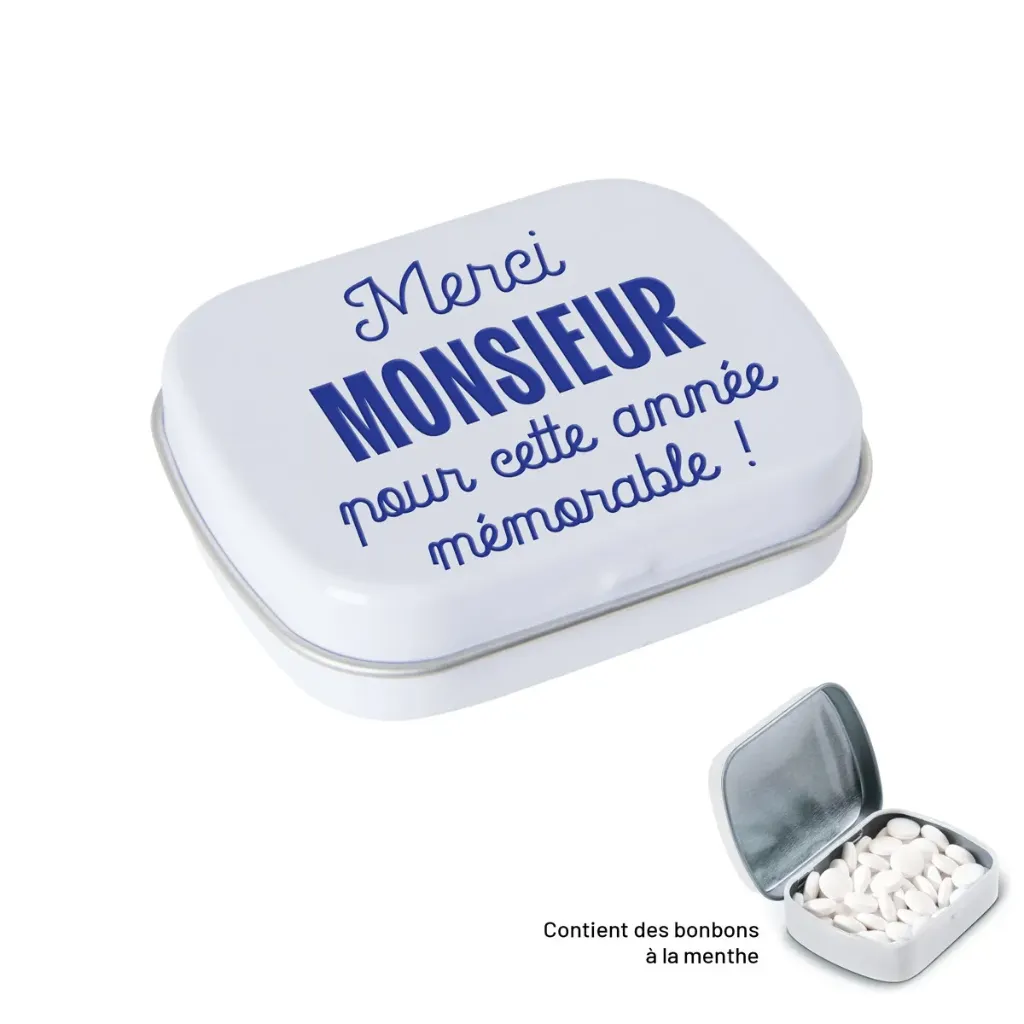 Boite à bonbons - Merci monsieur pour cette année mémorable