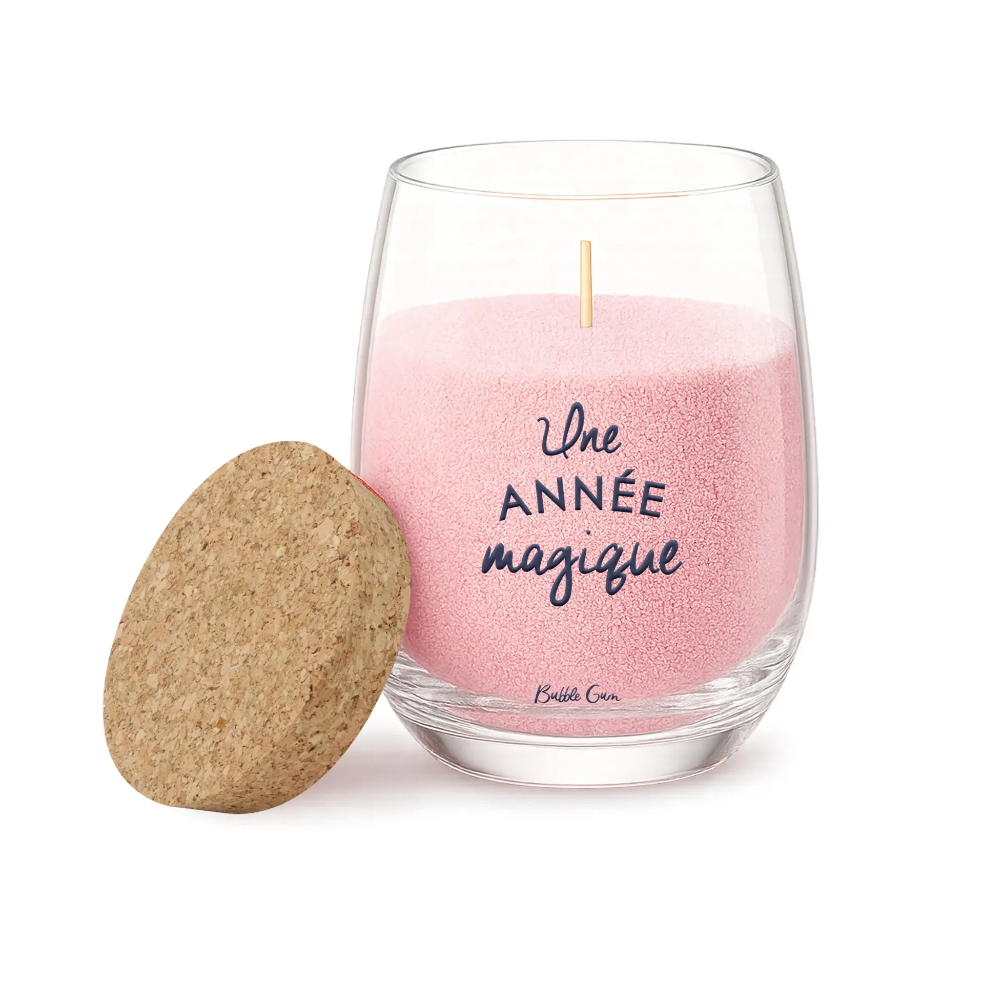 [BCOS031R] Bougie Cosma rose - Une année magique