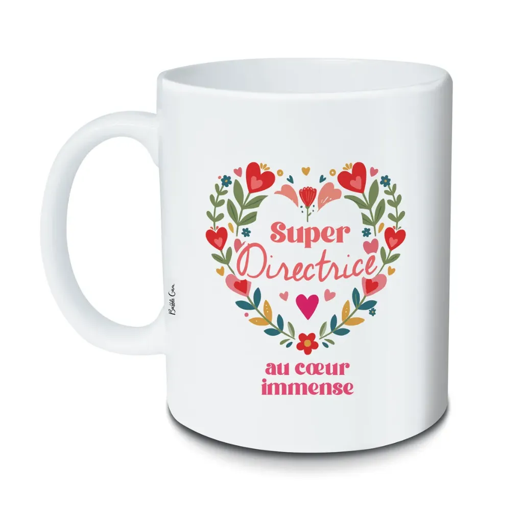 Mug Super Directrice au coeur immense
