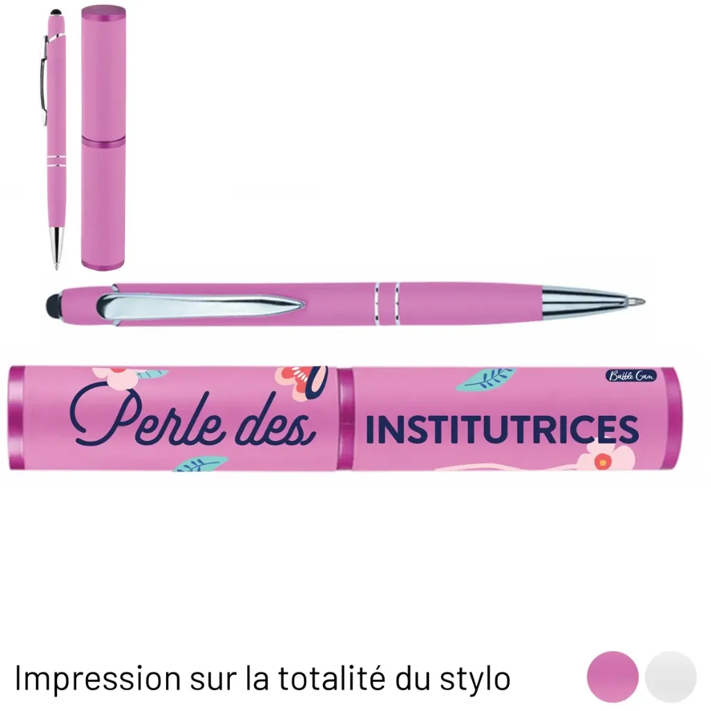 Boite stylo rose - Perle des institutrices