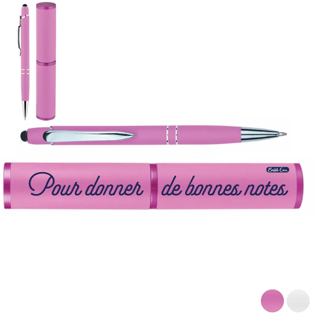 Boite stylo rose - Pour donner des bonnes notes